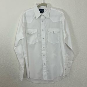 WRANGLER Country Western Rodeo Pearl Snap Shirt, Men’s Medium